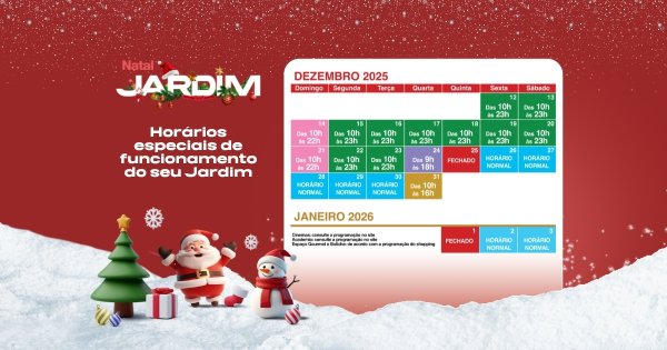 HORÁRIO ESPECIAL DE FIM DE ANO